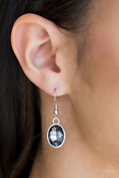 Oceans Away - Silver Faceted Earrings E#2906