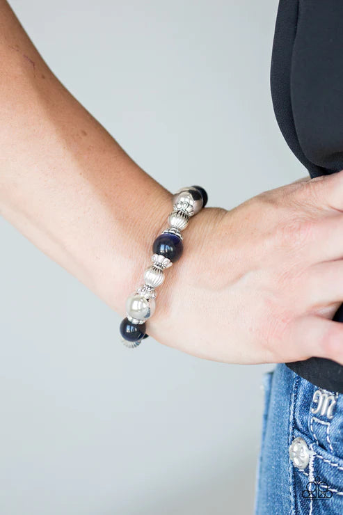 Once Upon A MARITIME - Blue Cat's Eye Moonstone Accent Bracelet B#5612