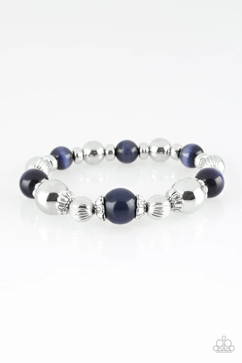 Once Upon A MARITIME - Blue Cat's Eye Moonstone Accent Bracelet B#5612