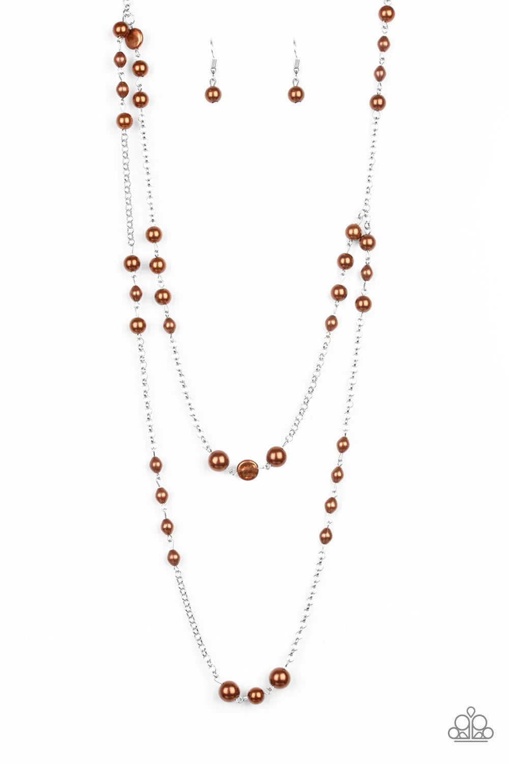 Pearl Promenade - Brown Trickle Pearl Duo Chain Necklace N#7059