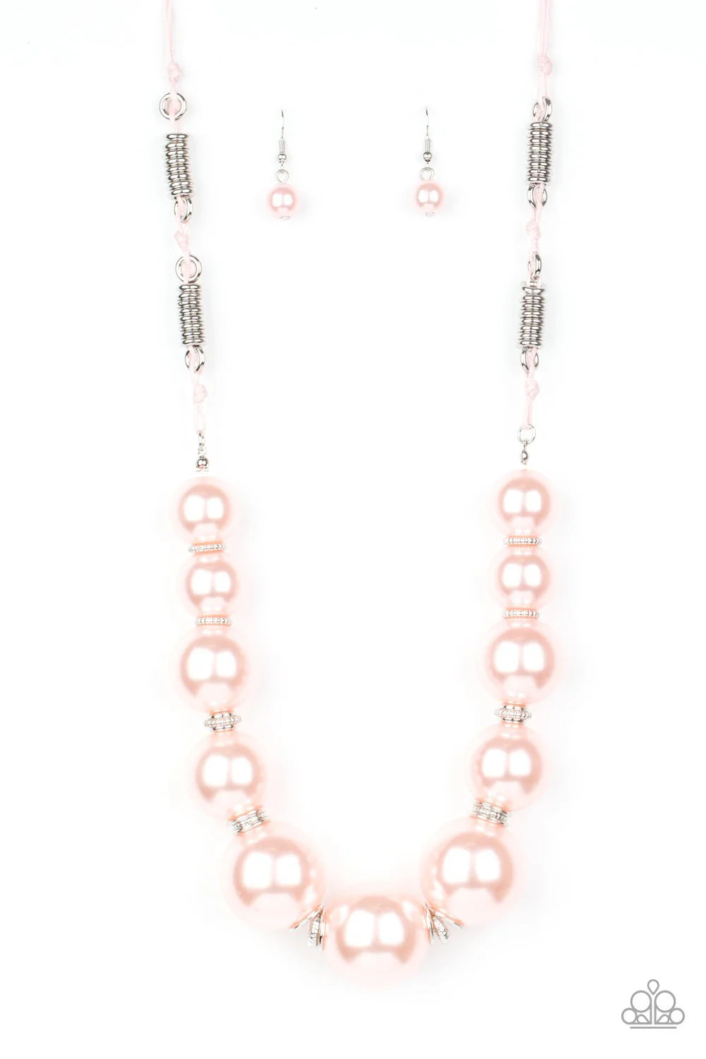 Pearly Prosperity - Oversized Pink Pearl Knotted Accent Necklace N#7054
