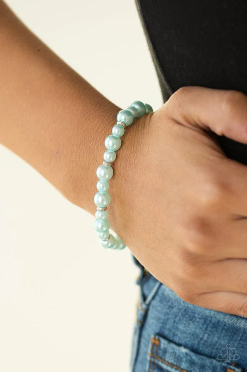 Powder and Pearls - Blue Pearl Accent Bracelet B#6869