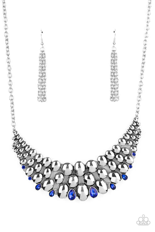Powerhouse Party - Bubbly Blue (French) Teardrop Necklace N#2770