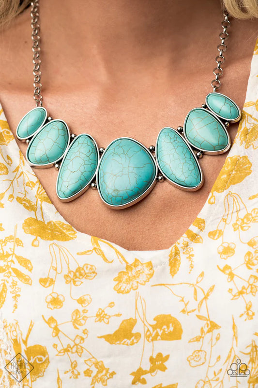 2-Piece Oversized Blue Imperfect Asymmetrical Hammered Stone Set SET#6930