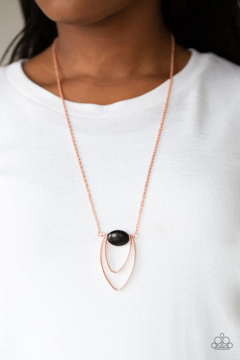 Quarry Quest - Matte Black/Copper Necklace N#3249