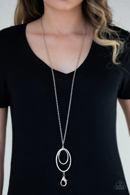 Rags To Riches - White "Swing" Lanyard Necklace N#3578