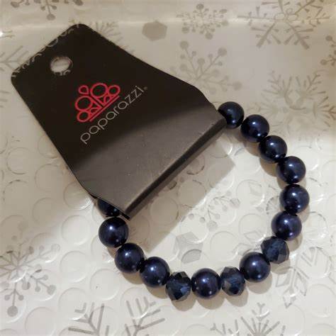 Really Resplendent -Blue Infused Trio Metallic Crystal Refined Pearls Bracelet B#5263