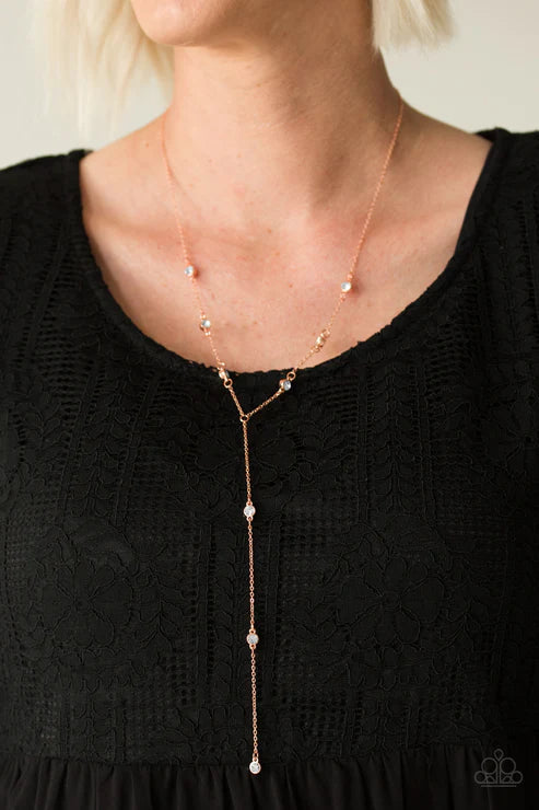 STARLIGHT The Way - Copper Extended Drip Encrusted Necklace N#3197