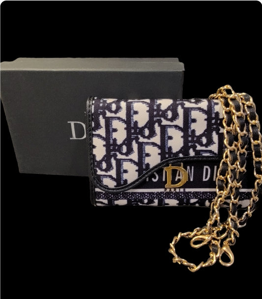 *New Designer INSPIRED* Gold/Blue/Black/Cream Textured Crossbody
