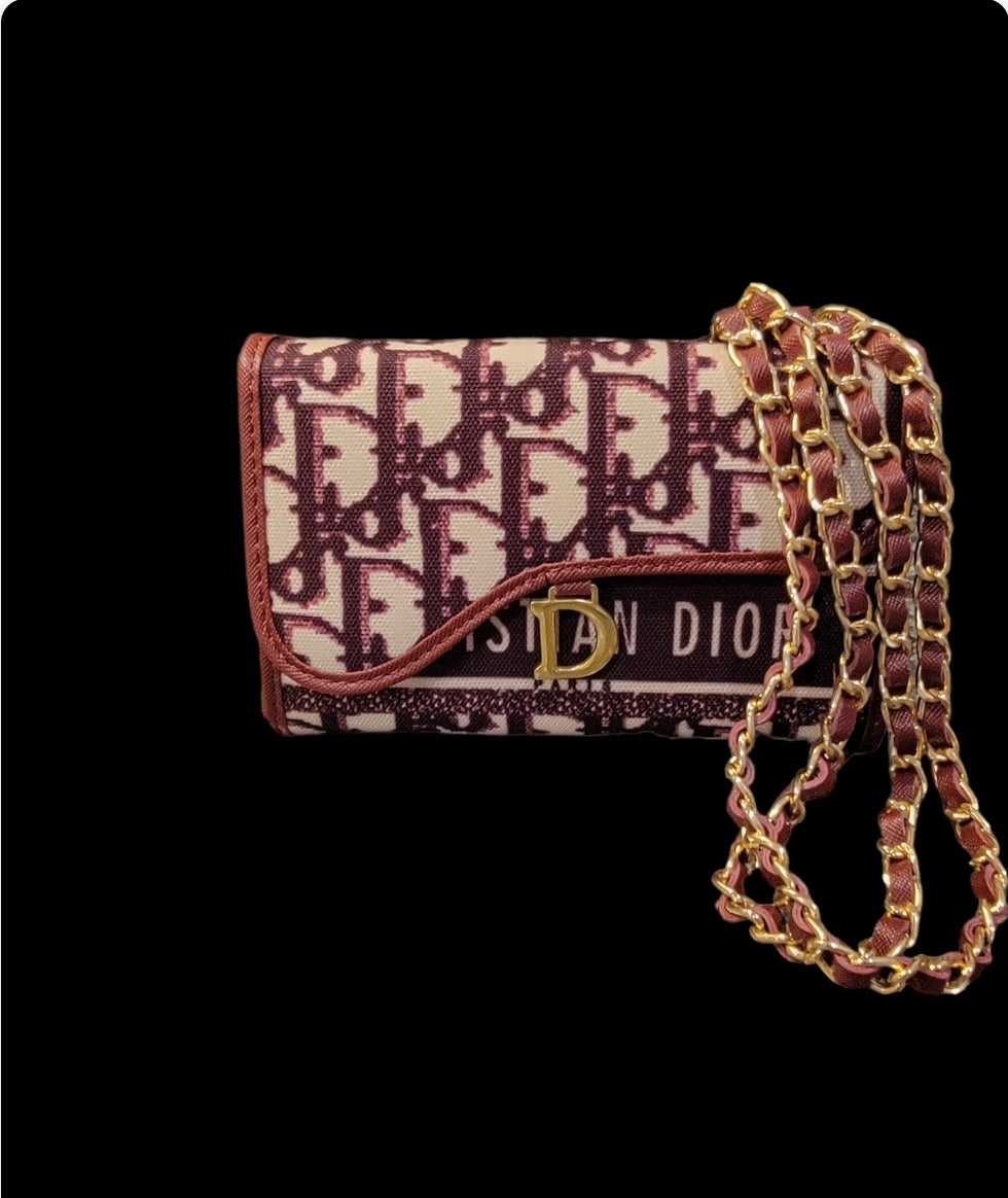 *New Designer INSPIRED* Multi Red/Cream Textured Crossbody