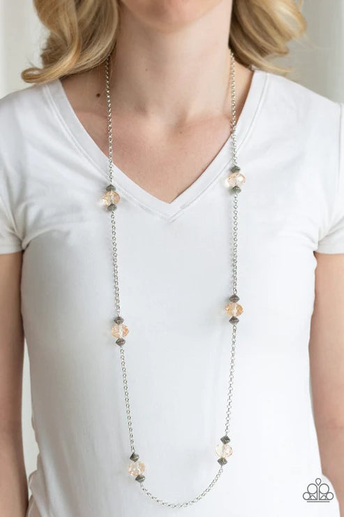 Season of Sparkle - Brown Crystal Accent Necklace N#5730