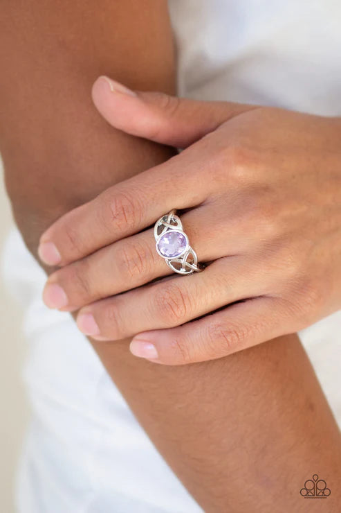 Shimmer Splash - Purple Rippling Filigree Ring R#5179