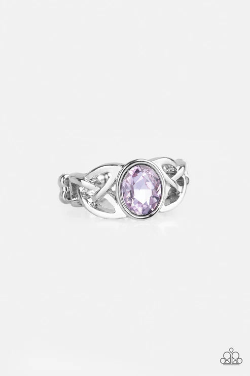 Shimmer Splash - Purple Rippling Filigree Ring R#5179