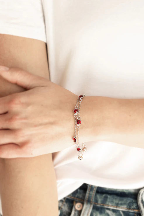 Spotlight Starlight - Red Encrusted Bracelet B#3678