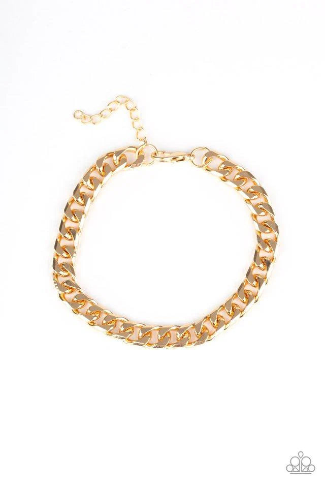 2-Piece Oversized Gold Curb Link Urban Set SET#2103