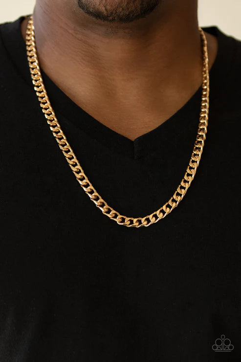 The Game CHAIN-ger - Gold Classic Curb Link Urban Necklace N#5888