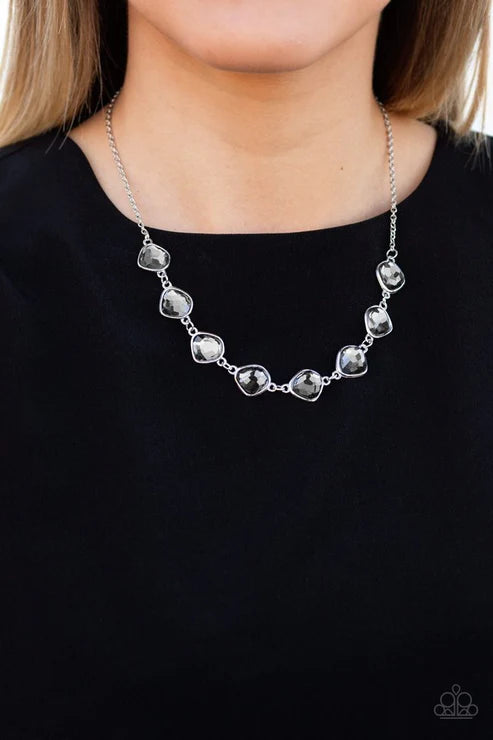 The Imperfectionist - Silver Smoky Imperfect Necklace N#5986