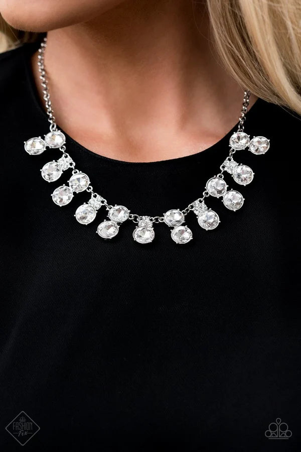 2-Piece White Solitaire Encrusted Cluster Set SET#7001