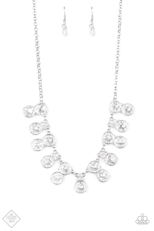 2-Piece White Solitaire Encrusted Cluster Set SET#7001