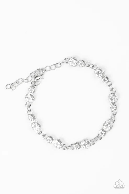 2-Piece White Dazzling Coalesce Trickle Encrusted Set SET#6010