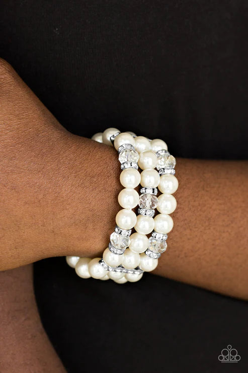 2-Piece White Pearl Encrusted Set SET#5406