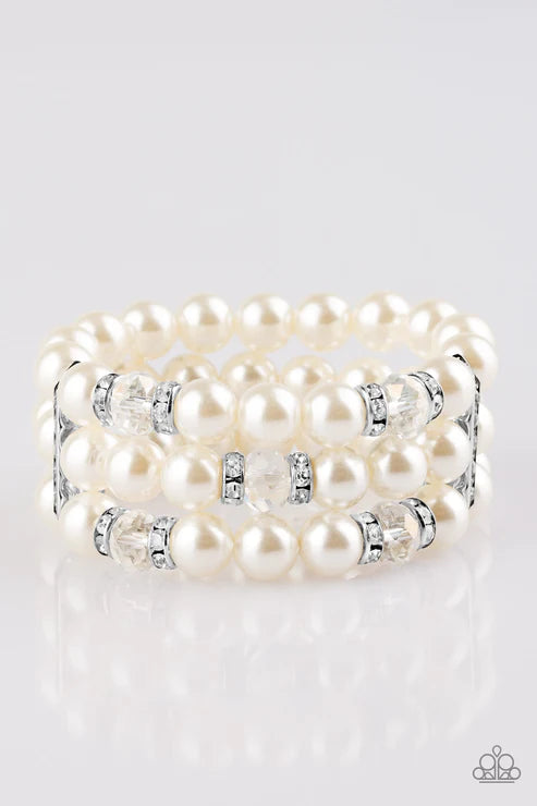 2-Piece White Pearl Encrusted Set SET#5406