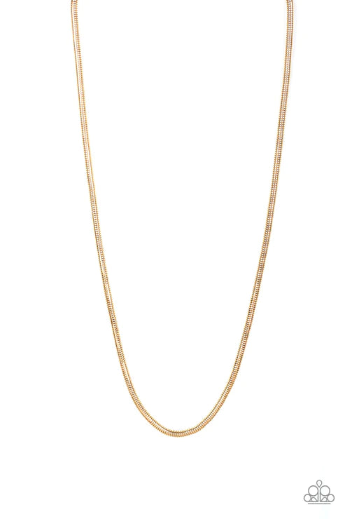 2-Piece Oversized Gold Rounded High-Sheen Shimmer Snake Chain Link Urban Set SET#4474
