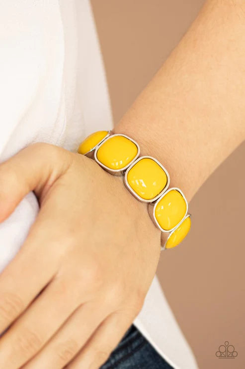 Vivacious Volume - Sunny Yellow Slide-Along Bracelet B#3394