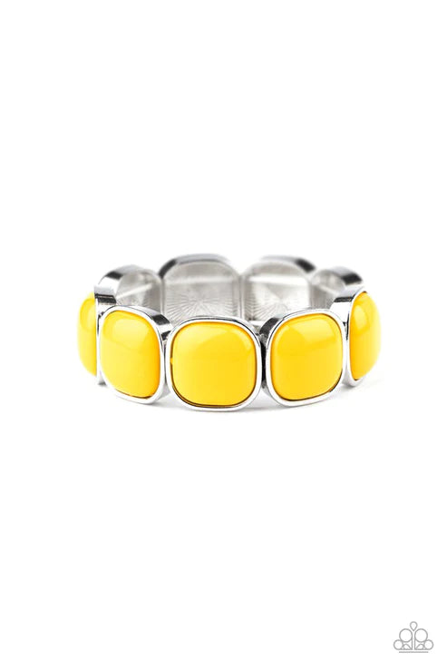 Vivacious Volume - Sunny Yellow Slide-Along Bracelet B#3394