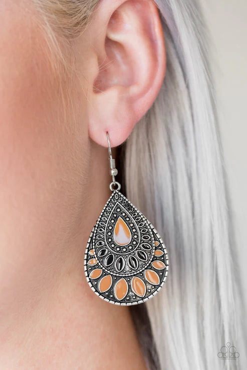 Westside Wildside - Meerkat Brown/Black  Wild Accent Teardrop Earrings E#6387