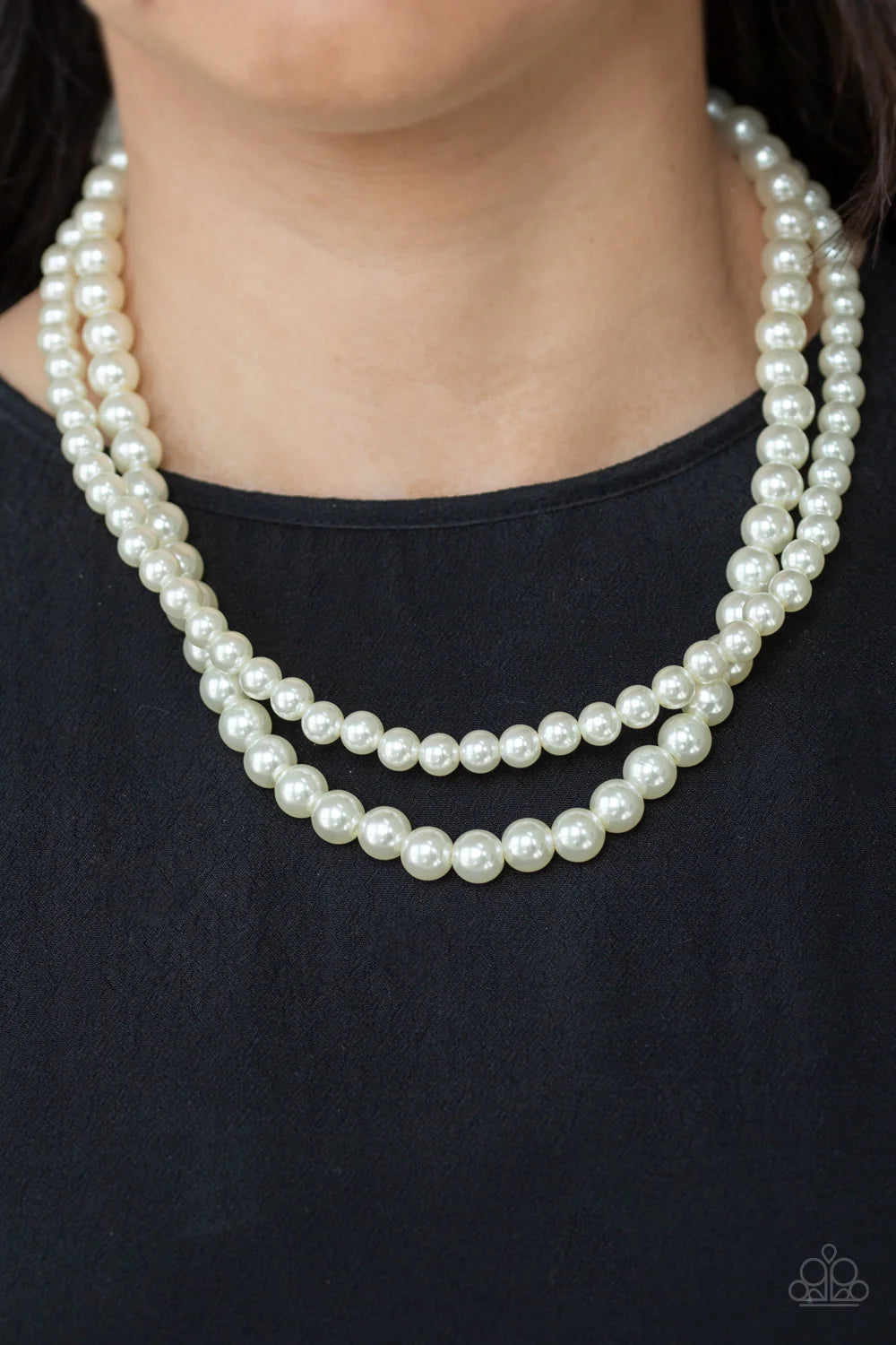 Woman Of The Century - White Pearl Double Twist Necklace N#7048
