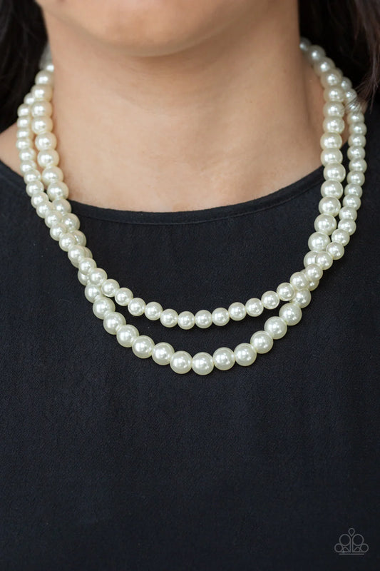 Woman Of The Century - White Pearl Double Twist Necklace N#7048