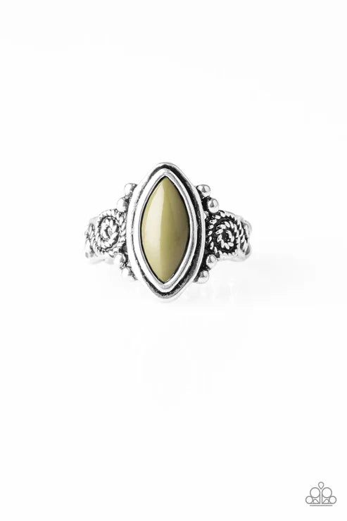 ZOO Hot To Handle - Green Earthy Studded/Swirl Ring R#5273