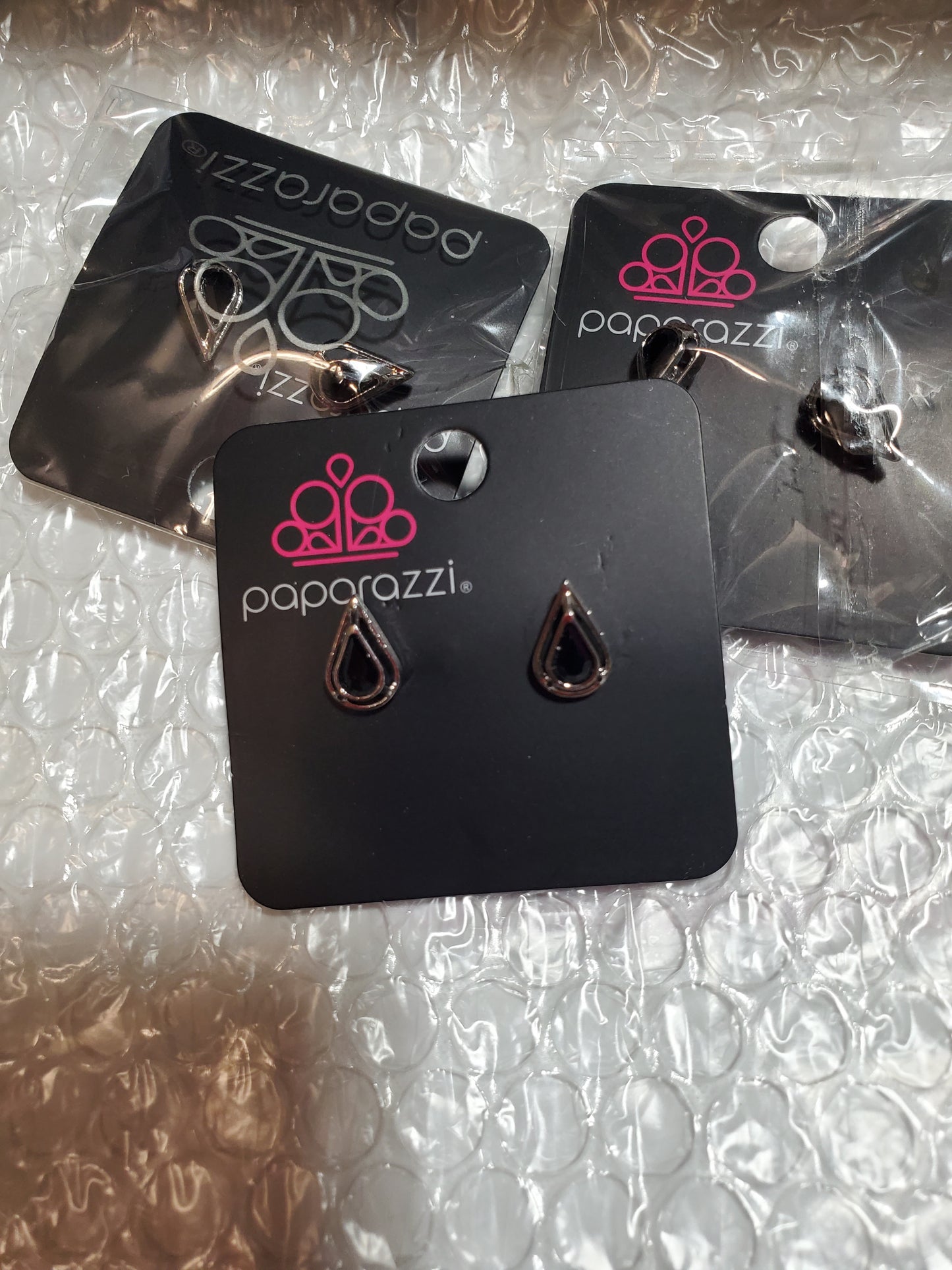 Starlet Shimmer - Black Teardrop Gem Earrings SS#158 Lil Divas Or Women