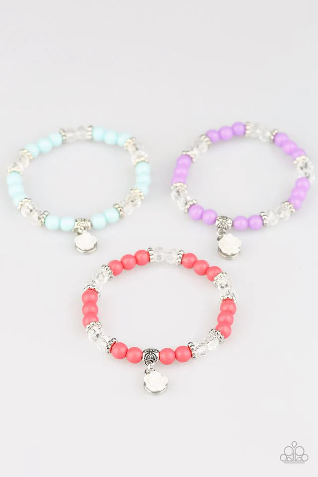Starlet Shimmer - Blue 3D Flower Crystal Bracelet SS#059 Lil Divas