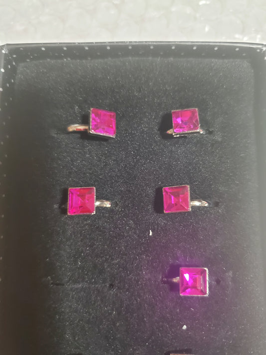 Starlet Shimmer - Hot Pink Emerald Ring SS#3279 Lil Divas