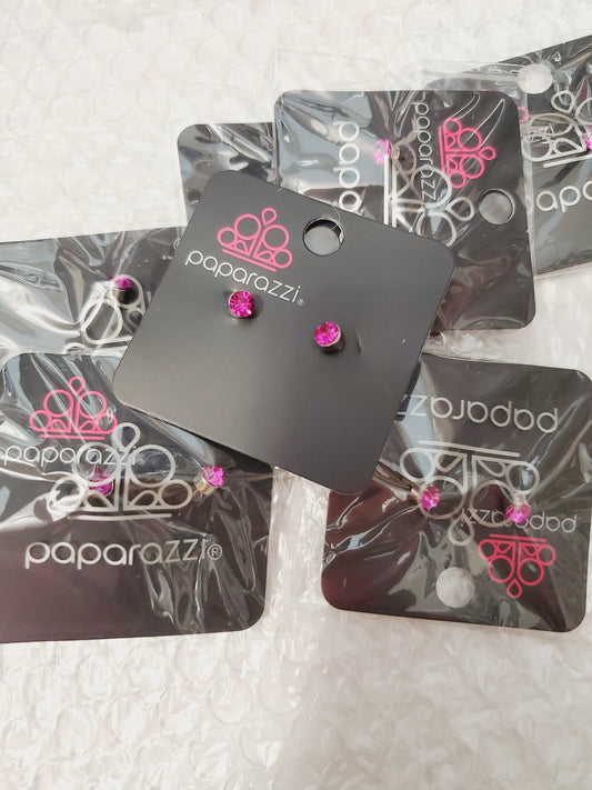Starlet Shimmer - Hot Pink Stud Earrings SS#078 Lil Divas/Women