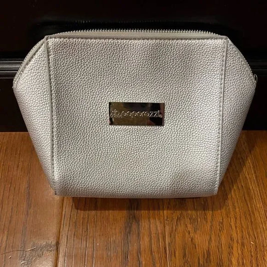 *NEW* Collectible Convention LOP Silver Quilted Jewelry/Cosmetic Glam Leather Bag