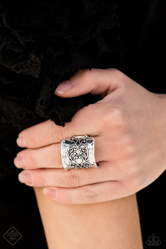 Me, Myself, and IVY - Oversized Silver Antiqued 3D Vine Filigree Branches Ring R#7246