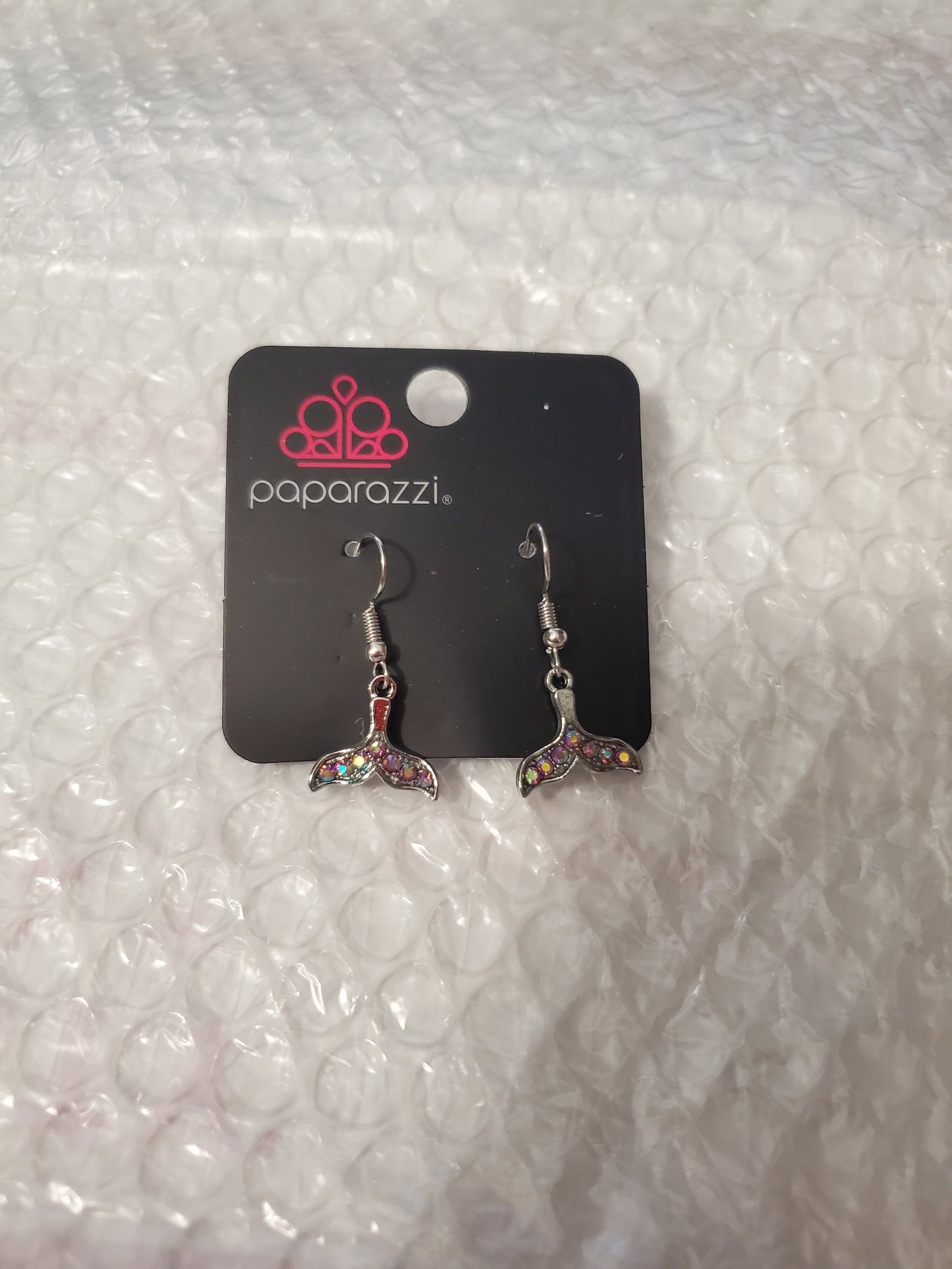 Starlet Shimmer - Multi Iridescent Mermaid Tail Encrusted Earrings SS#3312 Lil Divas/Women