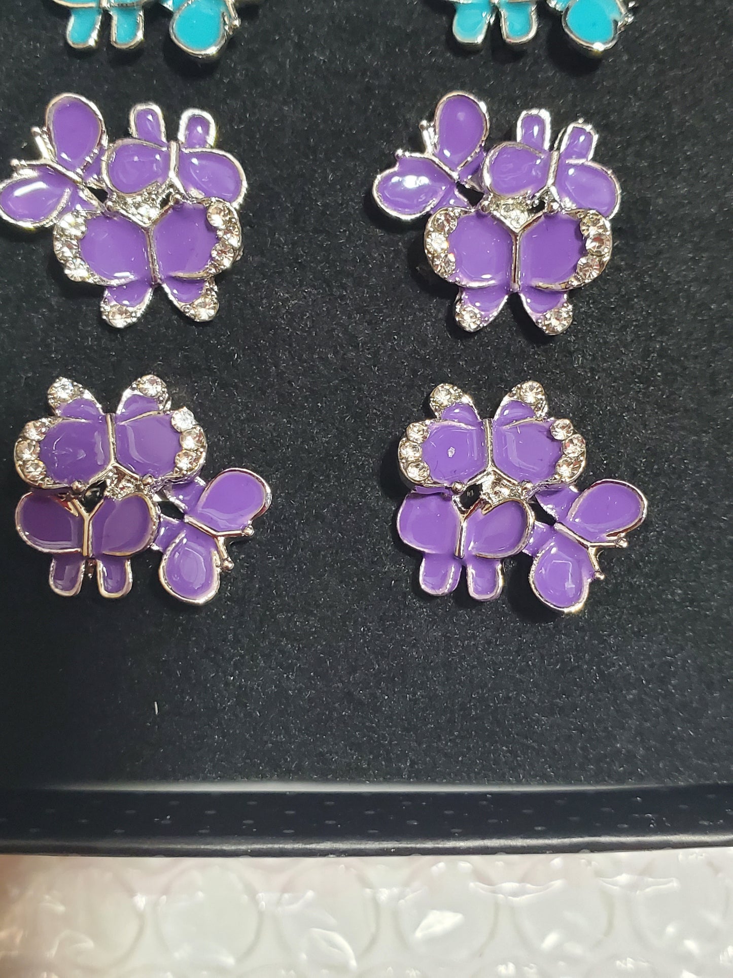 Starlet Shimmer - Purple 3D Butterfly Encrusted Rings SS#140 Lil Divas