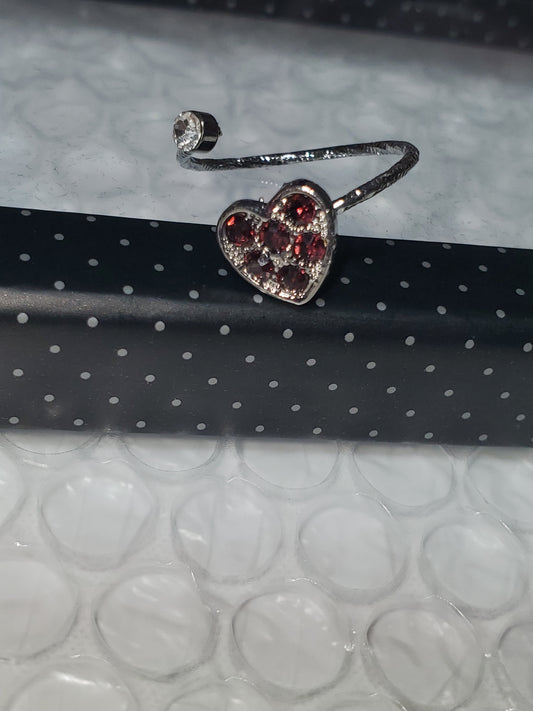 Starlet Shimmer - Purple Heart Snake Curve Encrusted Ring SS#132 Lil Divas
