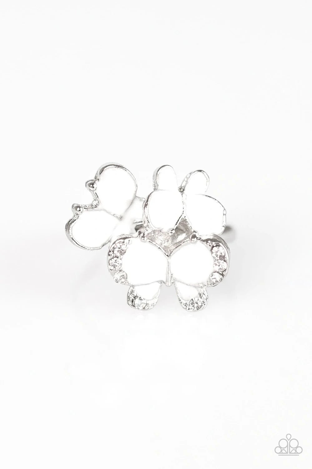 Starlet Shimmer - White 3D Butterfly Encrusted Rings SS#141 Lil Divas
