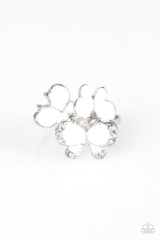 Starlet Shimmer - White 3D Butterfly Encrusted Rings SS#141 Lil Divas