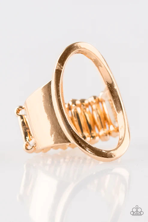 A One-Up - Gold Airy Oval Skin to Peek Ring R#1856