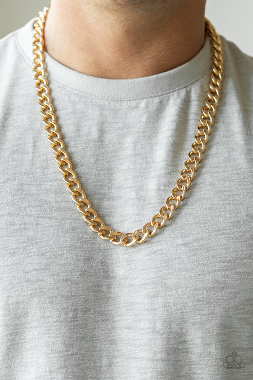 2-Piece Oversized Gold Curb Link Urban Set SET#2103