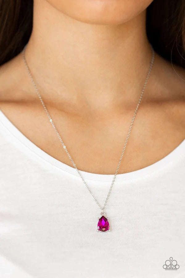 Classy Classicist - Pink (Peacock) Regal Teardrop Cut Necklace N#263