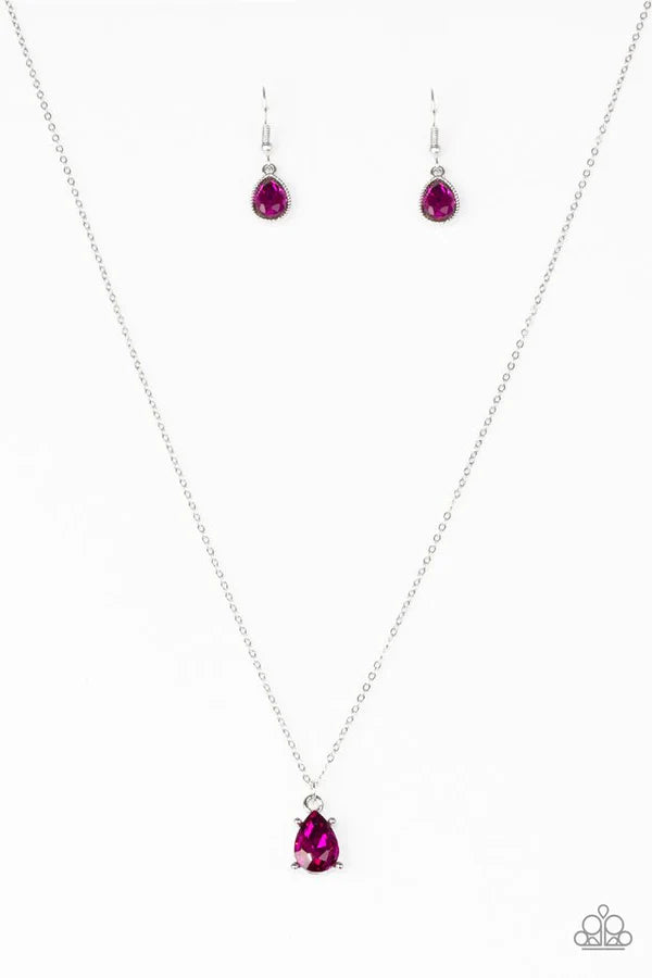 Classy Classicist - Pink (Peacock) Regal Teardrop Cut Necklace N#263