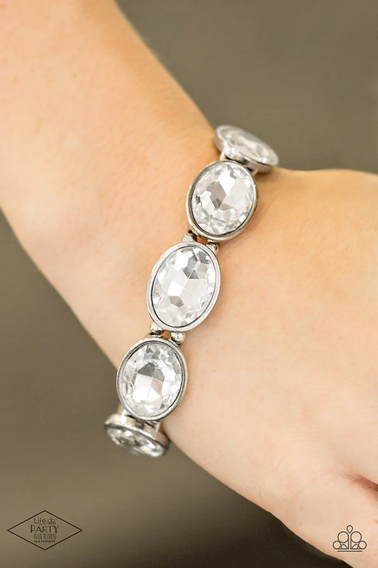 DIVA In Disguise - Oversized White Oval Bracelet B#768