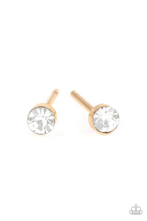 Dainty Decor - Gold Dainty Cubic Zirconia Earrings E#2224